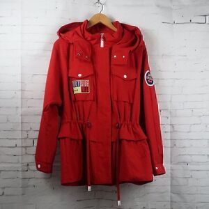 BOSIDENG RED HOODED WINTER SKI SNOW ALL WEATHER JACKET SIZE LARGE